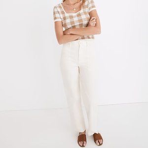 Madewell Perfect Vintage Wide-Leg Cargo Pant: Utility Edition in Antique Cream